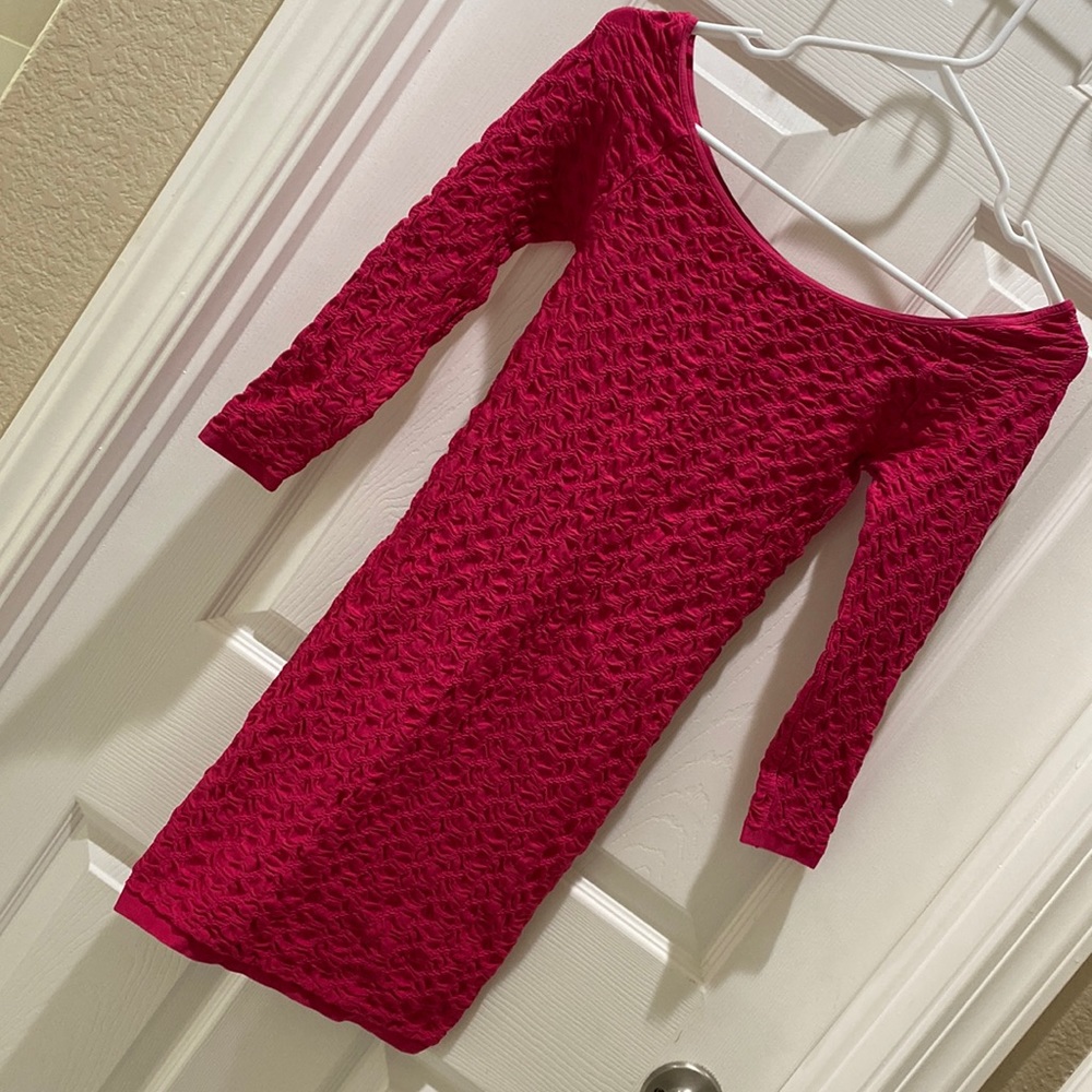 Bebe magenta mini formfitting mini dress.